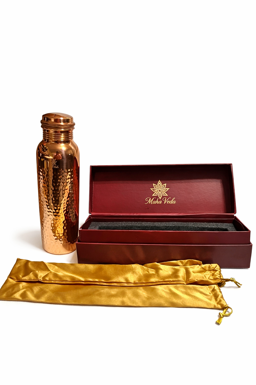 MiraVeda Hammered water Bottle