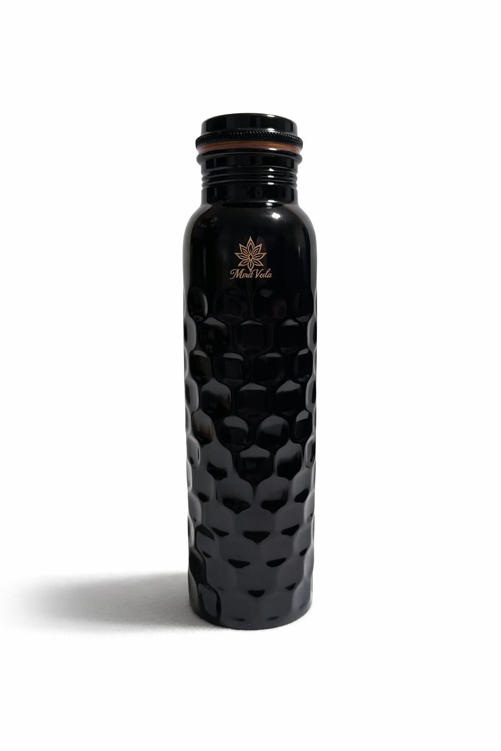MiraVeda Antique Diamond Black Copper water Bottle