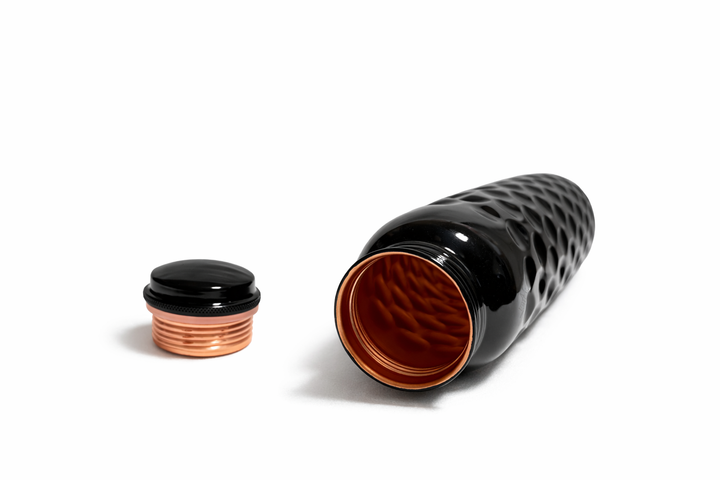 MiraVeda Antique Diamond Black Copper water Bottle